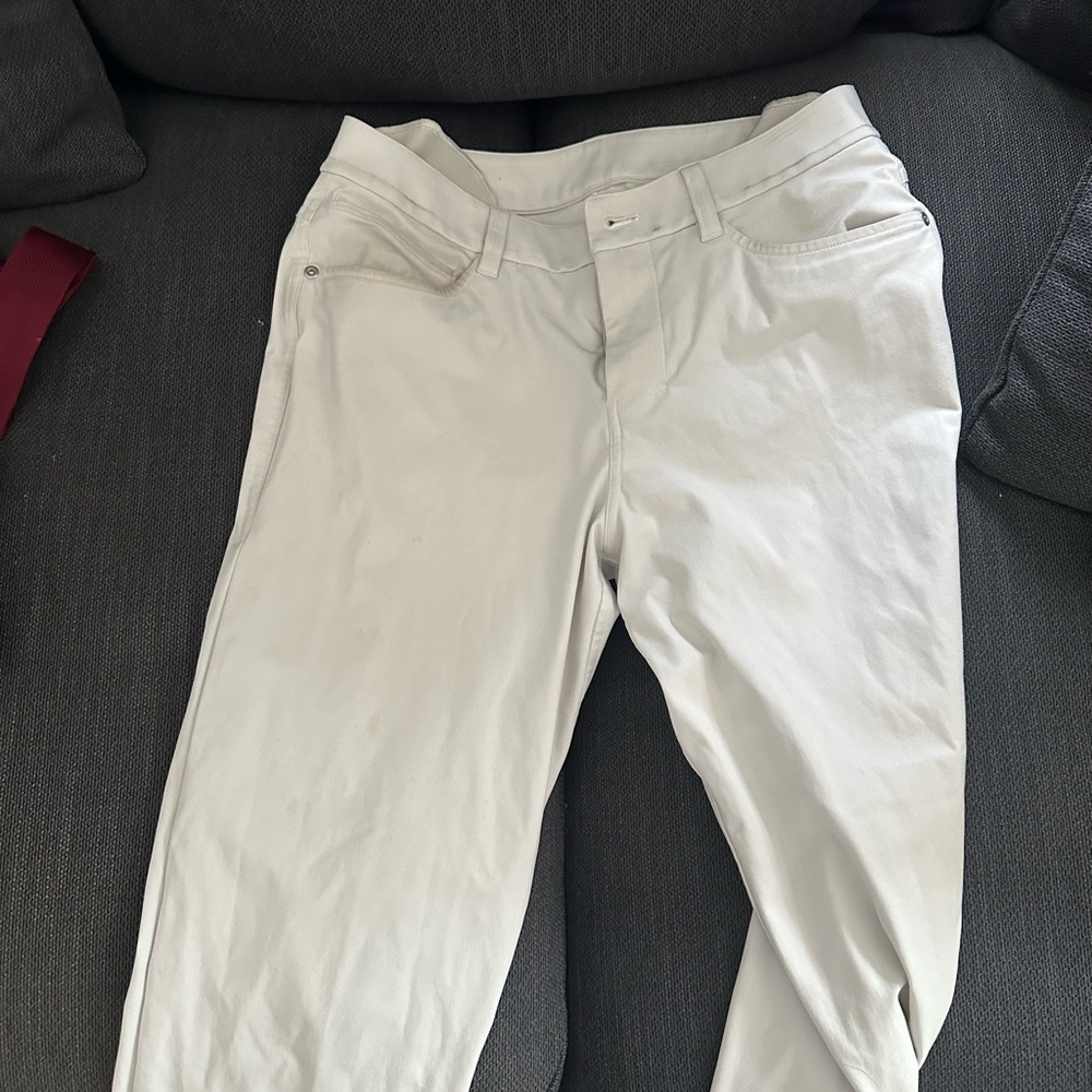 Lulu Lemon ABC pants - raw linen khakis size 28